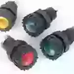 Warning Light, Black Top, Screw Fitting 17mm